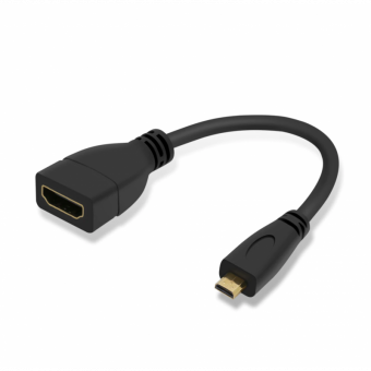 Переходник гнездо HDMI -> штекер microHDMI 20см
