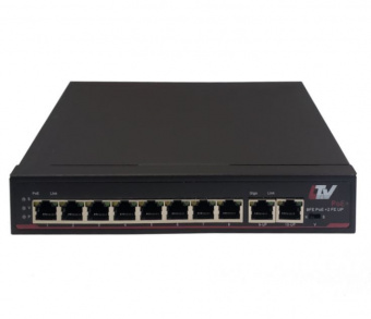 LTV LTV-2S08F2U-P 8-портовый коммутатор Ethernet с поддержкой PoE