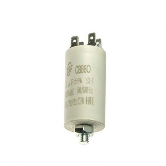 Конденсатор пусковой CBB60 30uF 450V клеммы + болт