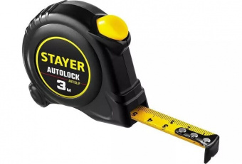 Рулетка STAYER АutoLock с автостопом 3м/16мм