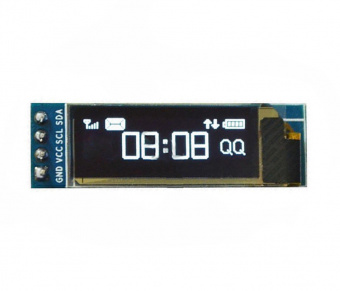 Дисплей OLED 0.91" 128*32 4конт белый IIC/I2C (И15) (КР1-Б17)