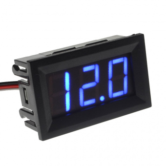 Вольтметр цифровой 0.56" 0-120V синий (СК83) (КР1-А20)