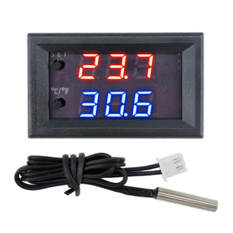 Термостат DC 12V с цифровой индикацией (корпус 48х29х32м) (СК71)