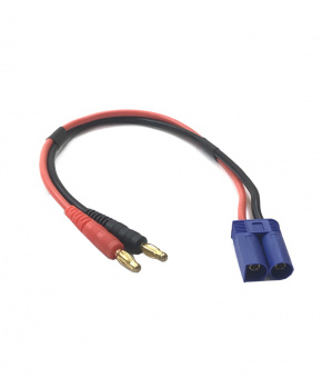 Переходник для RC моделей штекер EC5 -> 2 штекера банан 25см 14AWG (Т13)