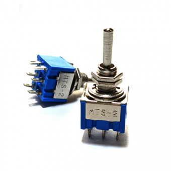 Микротумблер MTS-223 (on)-off-(on) (3A 250VAC) (6 контактов) (Л11)