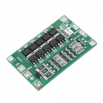 Плата защиты батареи BMS PCM для li-ion 3S 60A с балансировкой (СК39)