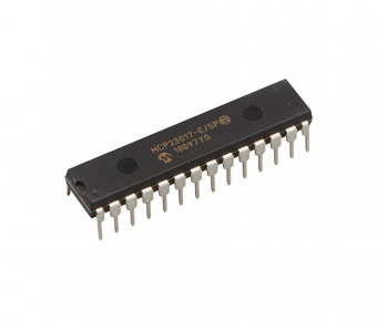MCP23017-E/SP Расширитель I/O, 16бит, 1.7 МГц, I2C [SPDIP-28] Microchip (О3)