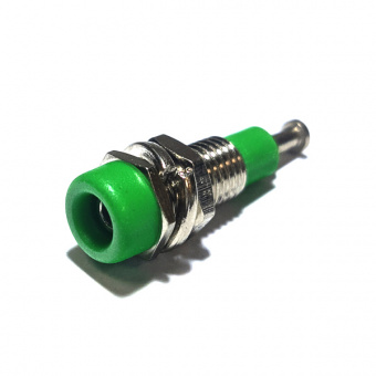 Гнездо банан Z008 2mm panel jack зеленый (Р8)