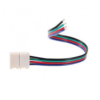 Коннектор 15см зажим-провод 4-х конт SMD5050 RGB SC41U1ESB Ecola (СК5)