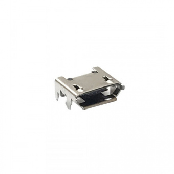 Гнездо micro-USB 5конт smd (нижнее крепление, 4 крепежа в плату) тип4 (П6)
