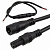 Разъем герметичный 2конт 22AWG L=150мм IP65 черный (f13)